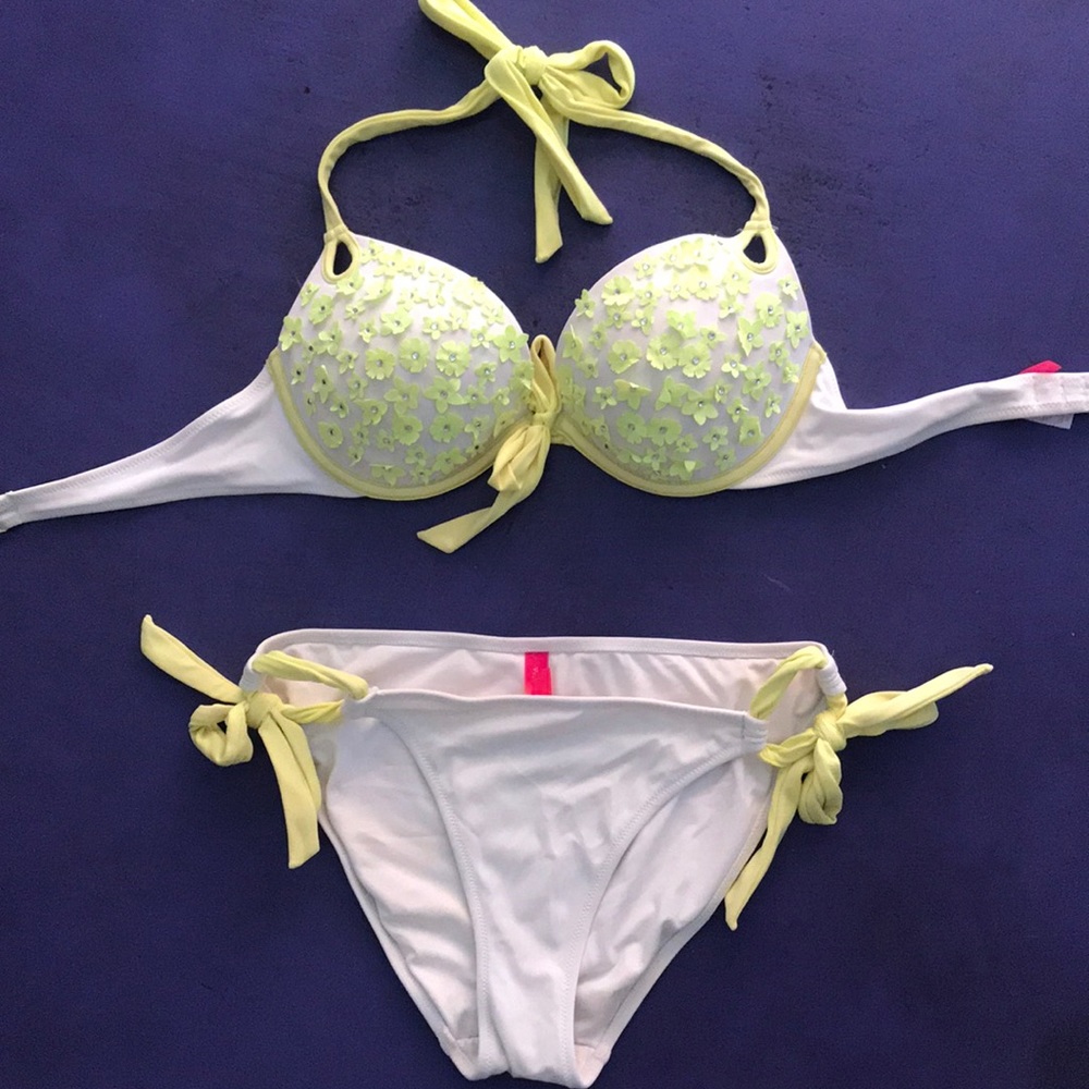 White push-up top bathing suit. Victoria’s Secret